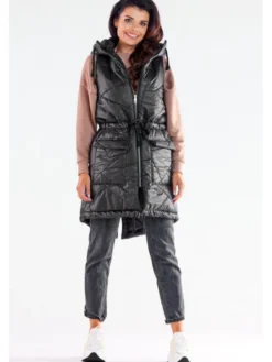Awama Bezrękawnik A543 Czarny Basic Fit