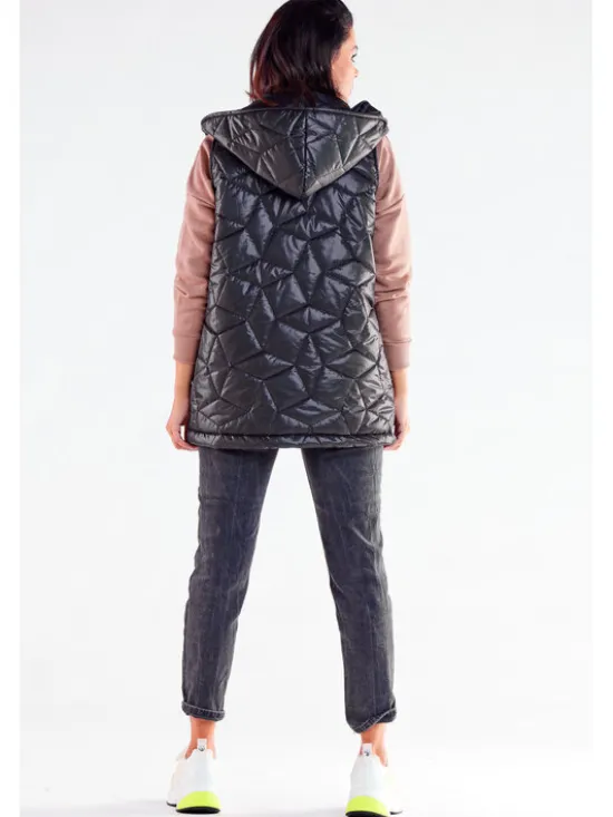 Awama Bezrękawnik A539 Czarny Basic Fit