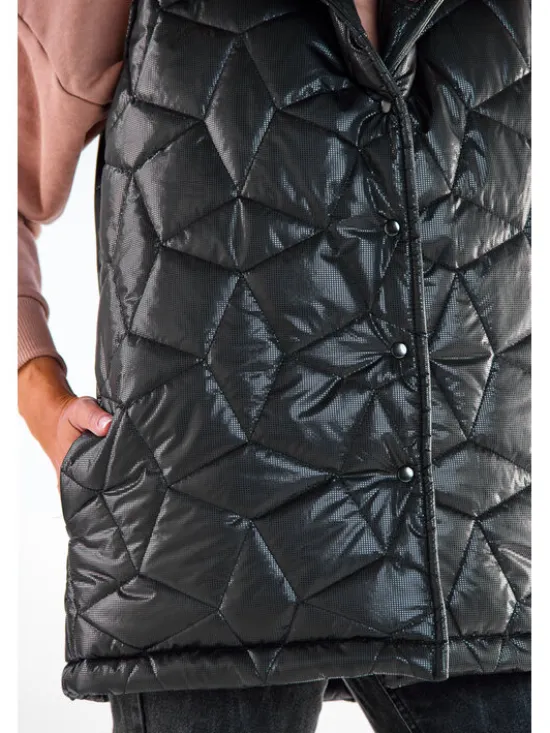 Awama Bezrękawnik A539 Czarny Basic Fit