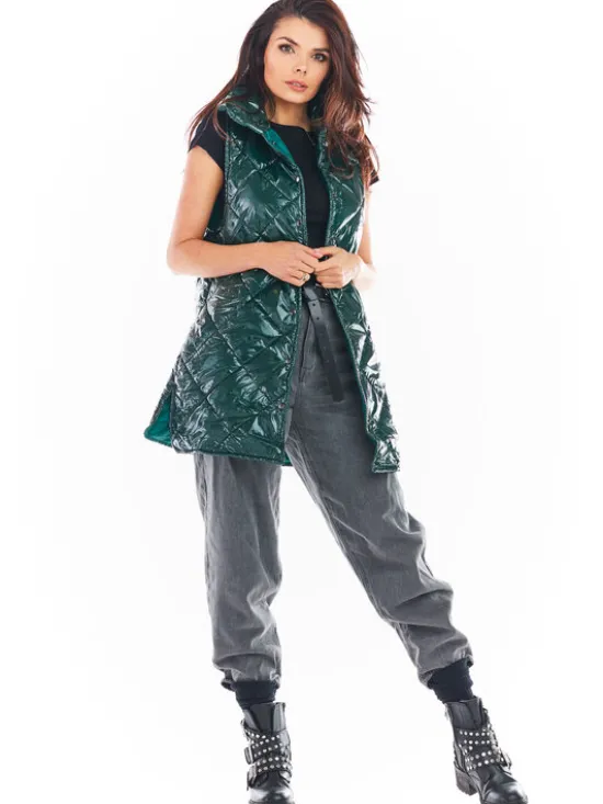 Awama Bezrękawnik A383 Zielony Basic Fit