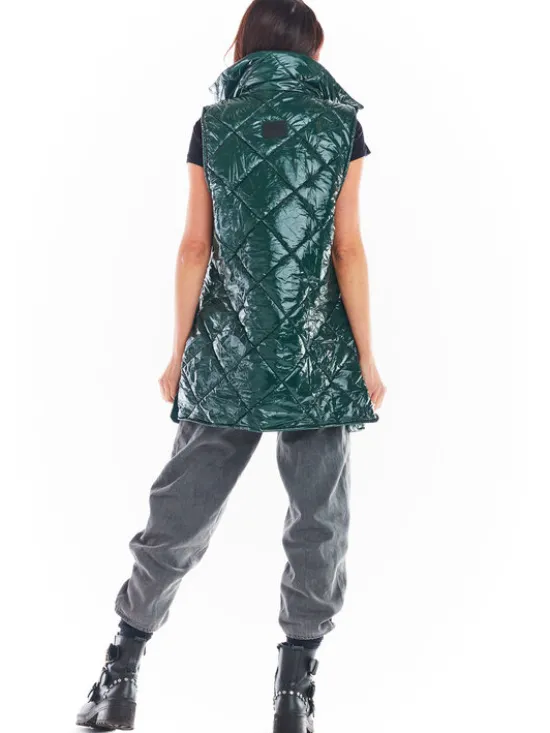 Awama Bezrękawnik A383 Zielony Basic Fit
