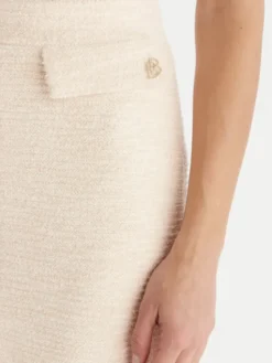 Babylon Spódnica midi S00601 Écru Regular Fit