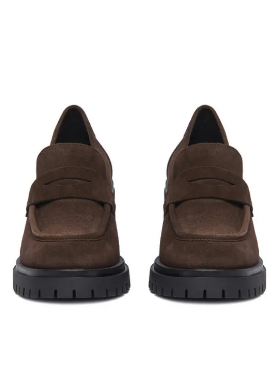 Badura Loafersy GATE-25820LM Brązowy ciemny