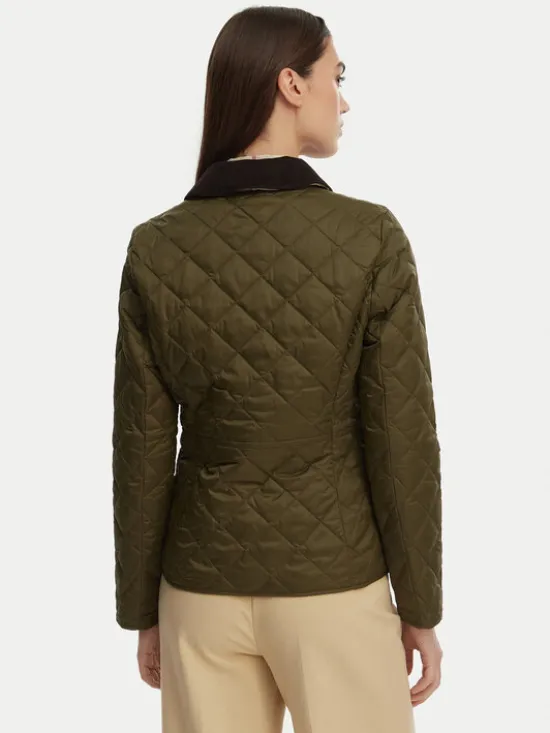 Barbour Kurtka przejściowa Deveron LQU1012OL51 Zielony Regular Fit