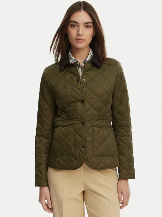Barbour Kurtka przejściowa Deveron LQU1012OL51 Zielony Regular Fit