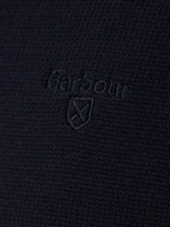 Barbour Sweter Half Zip MKN1074NY91 Granatowy Regular Fit