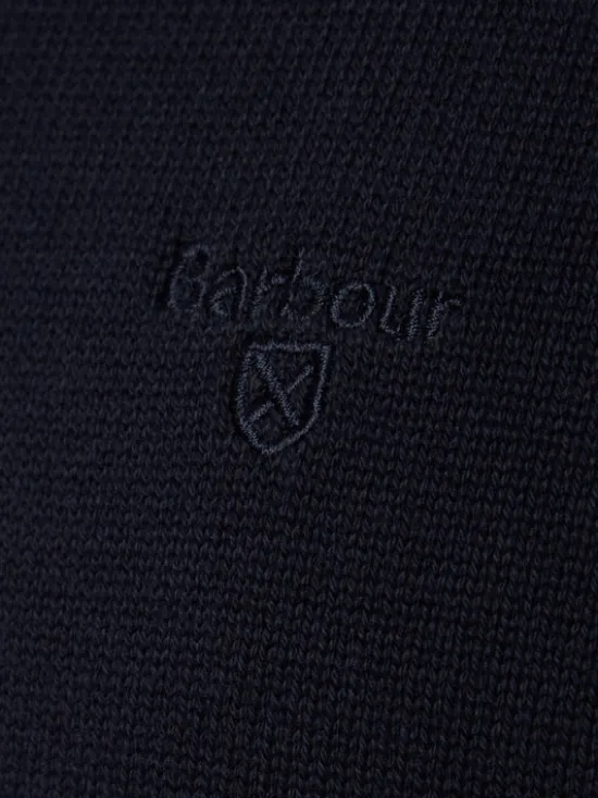 Barbour Sweter Half Zip MKN1074NY91 Granatowy Regular Fit