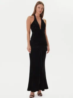 Bardot Sukienka wieczorowa Elvira Halter 60117DB Czarny Regular Fit