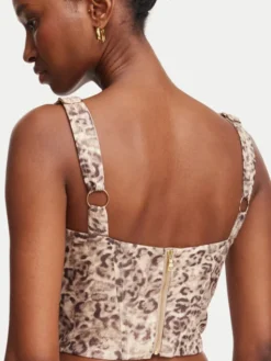 Bardot Top Carolina  60423TB Brązowy jasny Slim Fit