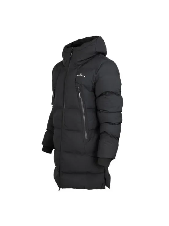 Bergson Płaszcz zimowy SNOW LEOPARD Czarny Regular Fit