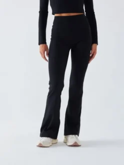 BeShaped Legginsy Dzwony - Morning Dew Czarny Shaping Fit