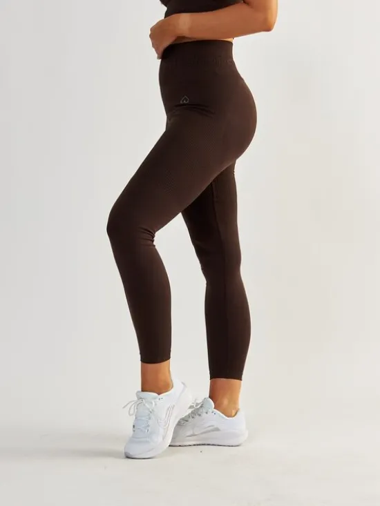 BeShaped Legginsy Modelujące Body Boost Brązowy Shaping Fit