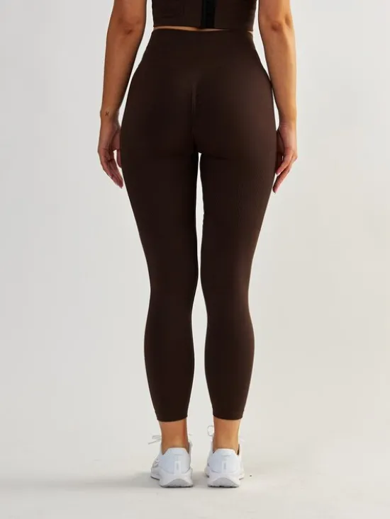 BeShaped Legginsy Modelujące Body Boost Brązowy Shaping Fit