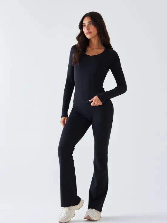 BeShaped Longsleeve Morning Dew Czarny Shaping Fit