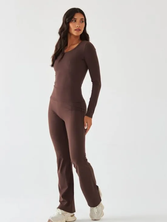 BeShaped Longsleeve Morning Dew Brązowy Shaping Fit