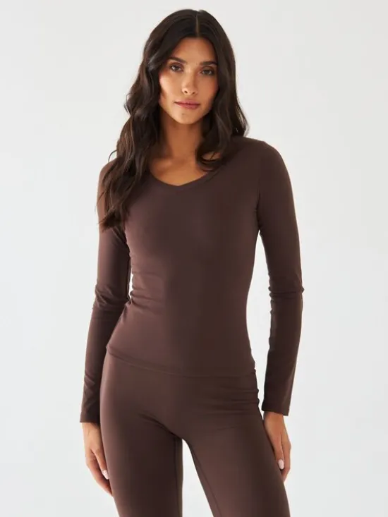 BeShaped Longsleeve Morning Dew Brązowy Shaping Fit