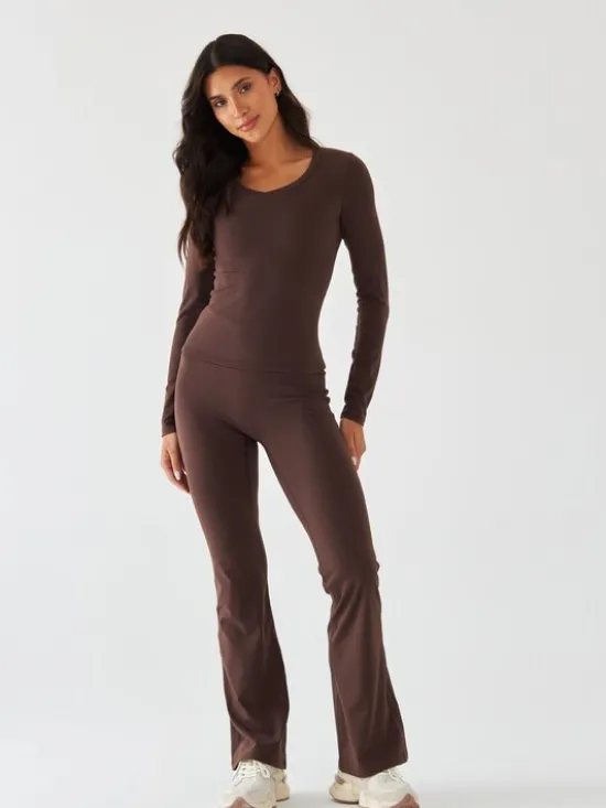 BeShaped Longsleeve Morning Dew Brązowy Shaping Fit