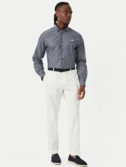 Beverly Hills Polo Club Koszula P-SS26M-BRASS Granatowy Regular Fit