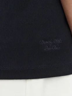 Beverly Hills Polo Club Top P-SS26W-TK550000 Granatowy Regular Fit