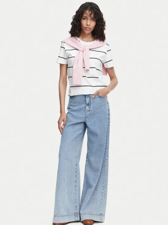 Beverly Hills Polo Club T-Shirt P-SS26W-TS0162 Biały Regular Fit