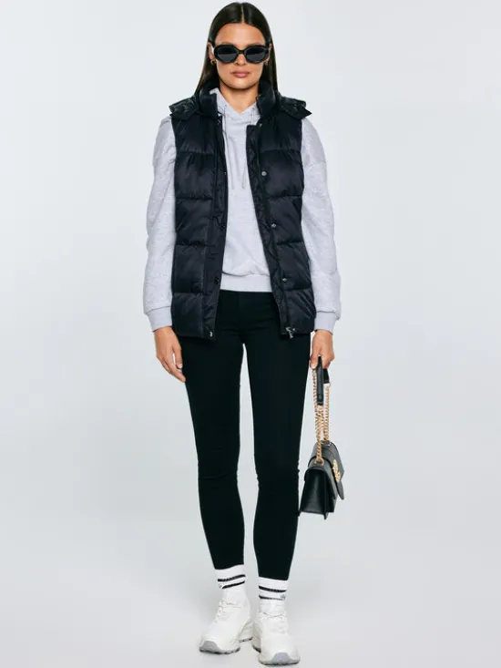 BIG STAR Bezrękawnik PIXANA Czarny Basic Fit