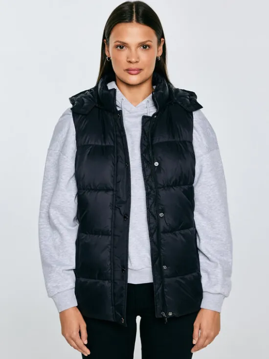 BIG STAR Bezrękawnik PIXANA Czarny Basic Fit
