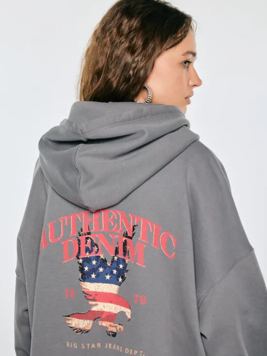 BIG STAR Bluza JENA Szary Oversize