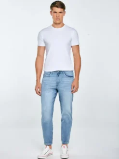 BIG STAR Jeansy ATES CROPPED Niebieski Tapered Fit