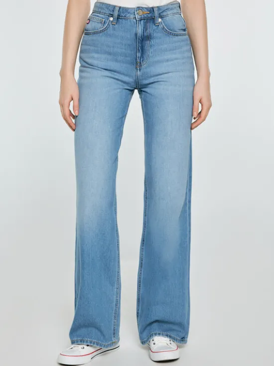 BIG STAR Jeansy ATREA Niebieski Wide Fit