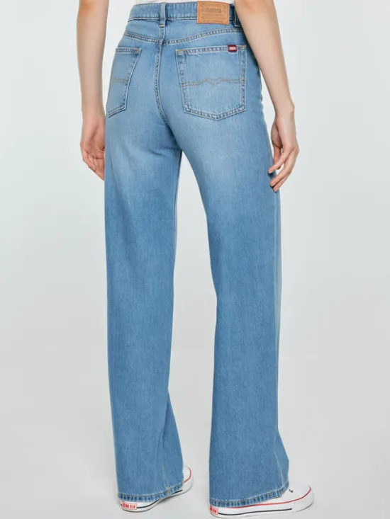 BIG STAR Jeansy ATREA Niebieski Wide Fit