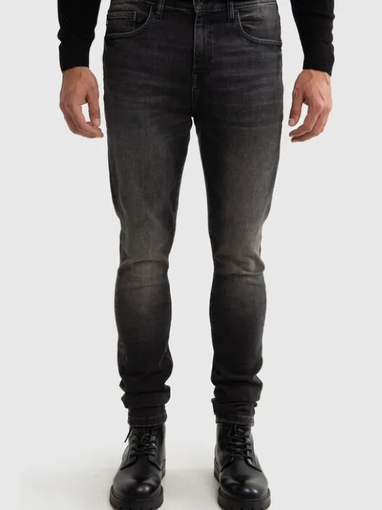 BIG STAR Jeansy DERIC HIGH WAIST Czarny Skinny Fit