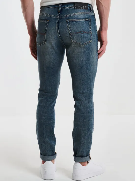 BIG STAR Jeansy ERVAD Granatowy Skinny Fit