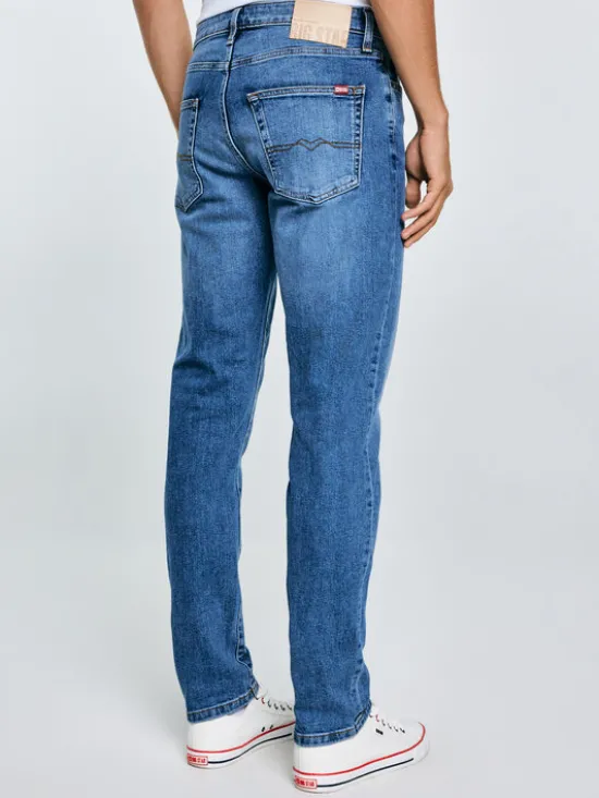 BIG STAR Jeansy HARPER Niebieski Tapered Fit
