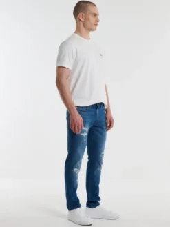 BIG STAR Jeansy TERRY CARROT Niebieski Tapered Fit