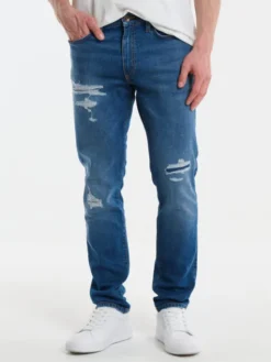 BIG STAR Jeansy TERRY CARROT Niebieski Tapered Fit