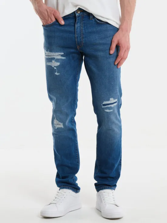 BIG STAR Jeansy TERRY CARROT Niebieski Tapered Fit