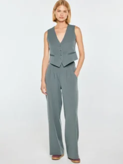 BIG STAR Kamizelka ELISASHV Szary Slim Fit