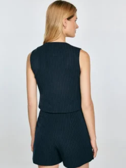 BIG STAR Kamizelka ELVIA Granatowy Slim Fit