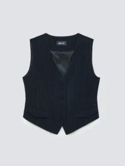 BIG STAR Kamizelka ELVIA Granatowy Slim Fit
