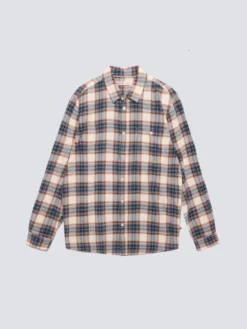 BIG STAR Koszula FLANENO Niebieski Basic Fit