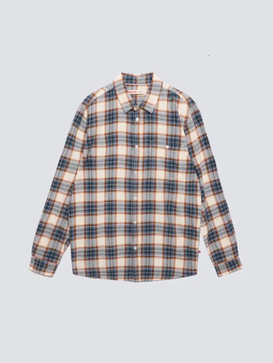 BIG STAR Koszula FLANENO Niebieski Basic Fit