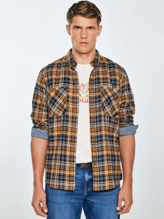 BIG STAR Koszula KOLISAR Granatowy Basic Fit