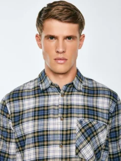 BIG STAR Koszula KONER Niebieski Basic Fit