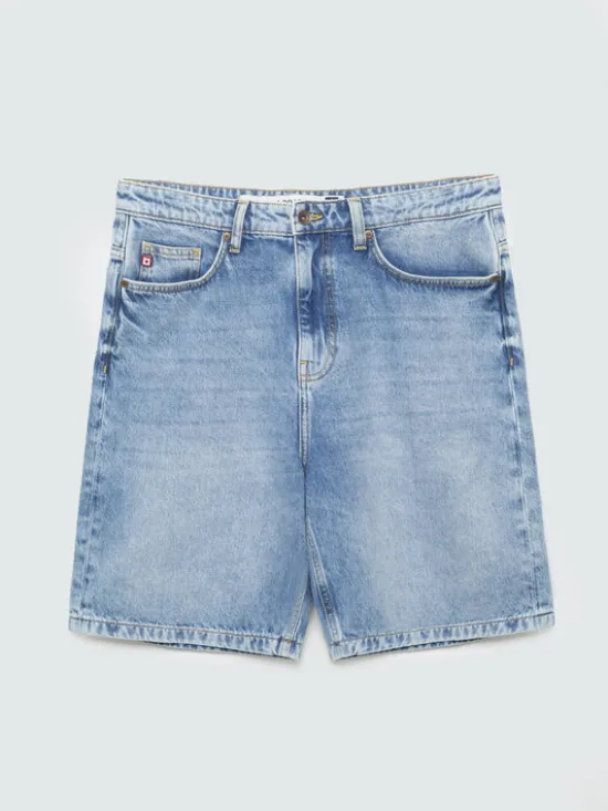 BIG STAR Kurtka jeansowa DENEEZ Niebieski Loose Fit