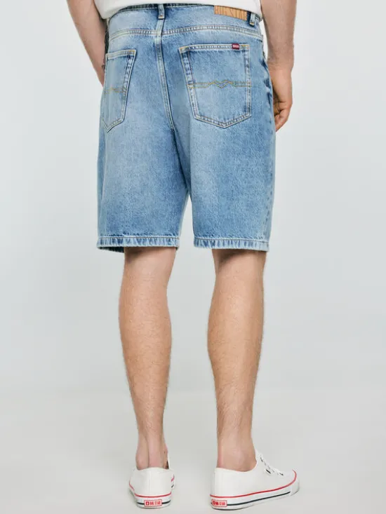 BIG STAR Kurtka jeansowa DENEEZ Niebieski Loose Fit