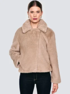 BIG STAR Kurtka przejściowa GODIVASA Beżowy Basic Fit