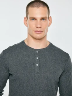 BIG STAR Longsleeve MERRTER Szary Basic Fit