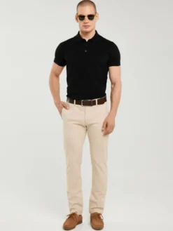 BIG STAR Polo MARKOLINOS Czarny Basic Fit