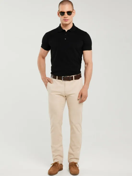 BIG STAR Polo MARKOLINOS Czarny Basic Fit