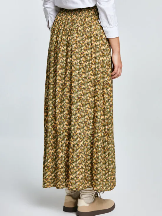 BIG STAR Spódnica maxi INGER Żółty Basic Fit